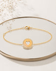 Bracelet Alexandre cœur plaqué or 18 carats avec zircon élégant femme – Jossepo