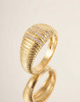Bague élégante Alma en plaqué or 18 carats pour femme – Jossepo