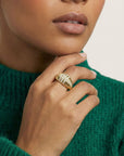 Bague plaqué or 18 carats modèle Alma bijou tendance – Jossepo