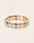 Bague Arcoiris plaqué or 18 carats zirconias multicolores élégante femme – Jossepo