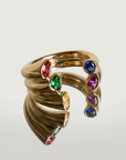 Détail bague Capucine plaqué or 18 carats bijou raffiné – Jossepo