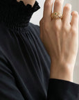 Bague Clémence en plaqué or 18 carats élégante pour femme – Jossepo