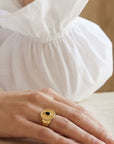 Bague élégante Iana en plaqué or 18 carats pour femme – Jossepo