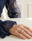 Bague Lucia en plaqué or 18 carats élégante pour femme – Jossepo
