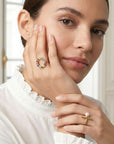 Bague femme Marguerite en plaqué or 18 carats bijou tendance – Jossepo