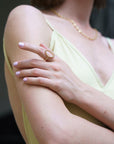 Bague Marius double cercle torsadé en plaqué or 18 carats – Jossepo