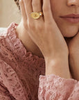 Bague élégante Mathilde en plaqué or 18 carats pour femme – Jossepo