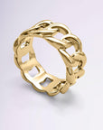 Bague Mila en anneau tressé doré plaqué or 18 carats – Jossepo