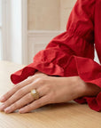 Bague plaqué or 18 carats modèle Monica bijou tendance – Jossepo