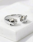 Vue de profil bague panthère en argent 925 – Jossepo