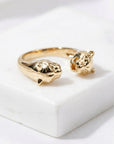 Détail bague panthère plaqué or 18 carats bijou animal – Jossepo