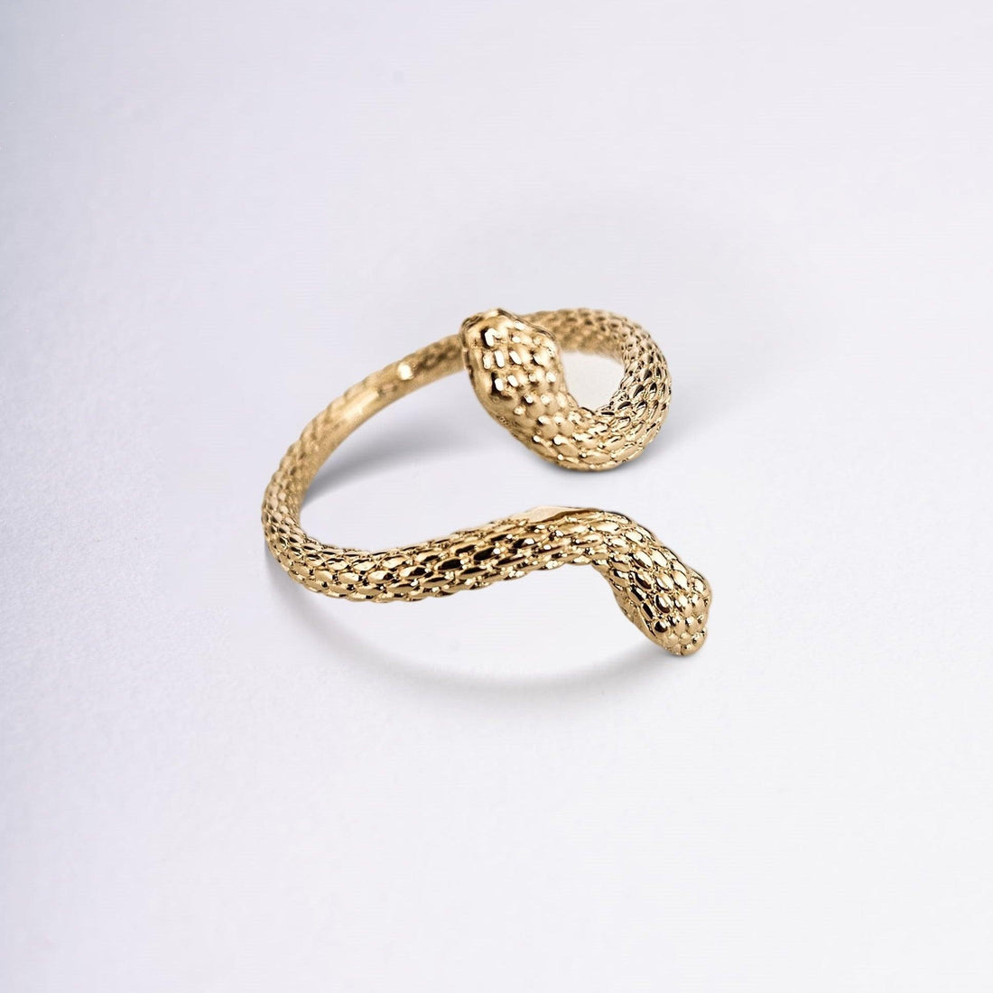 Bague Serpente Plaqué Or 18 Carats vue de face
