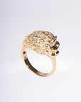 Bague Tête de lion plaqué or 18 carats symbole de puissance femme – Jossepo