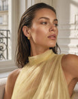 Boucles d’oreilles Eugénie créoles tendance femme plaqué or – Jossepo