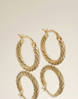 Boucles d’oreilles femme tendance Carlota en plaqué or 18 carats – Jossepo