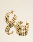 Boucles d’oreilles dorées femme Elisabetha en plaqué or 18 carats élégantes – Jossepo