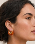 Boucles d’oreilles élégantes Force pour femme en résine écaille – Jossepo