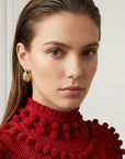 Bijou femme boucles d’oreilles Gisèle en plaqué or 18 carats chic – Jossepo