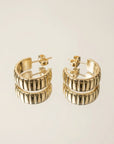 Boucles d’oreilles dorées femme Inès en plaqué or 18 carats élégantes – Jossepo