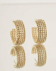 Boucles d’oreilles Lorenza en plaqué or 18 carats pour femme élégantes et raffinées – Jossepo