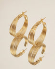 Boucles d’oreilles Lucca en plaqué or 18 carats pour femme élégantes et raffinées – Jossepo