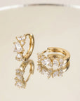 Boucles d’oreilles dorées femme Regina en plaqué or 18 carats élégantes – Jossepo