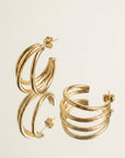 Bijou femme boucles d’oreilles Teresa en plaqué or 18 carats chic – Jossepo
