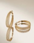 Boucles d’oreilles dorées femme Tomazzo en plaqué or 18 carats élégantes – Jossepo