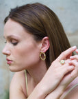 Boucles d’oreilles Victoire dorées finition brillante – Jossepo