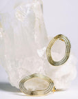 Boucles d’oreilles Victoire forme ovale moderne en plaqué or – Jossepo