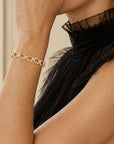 Détail bracelet Livia plaqué or 18 carats bijou raffiné – Jossepo