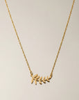 Collier Feuille en plaqué or 18 carats pour femme élégant motif feuille – Jossepo