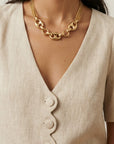 Bijou femme collier Fiorella en plaqué or 18 carats chic et intemporel – Jossepo