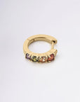 Earcuff rainbow bijou multicolore élégant en plaqué or – Jossepo