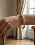 Bracelet jonc Aligator plaqué or 18 carats tendance femme – Jossepo
