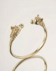 Bracelet jonc doré femme motif cheval en plaqué or 18 carats – Jossepo