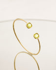 Détail jonc Citron zirconia jaune citron plaqué or 18 carats – Jossepo