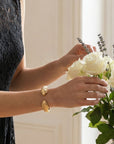 Bracelet jonc femme élégant style lion en plaqué or 18 carats – Jossepo
