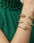 Bracelet jonc Tête de lion plaqué or 18 carats tendance femme – Jossepo