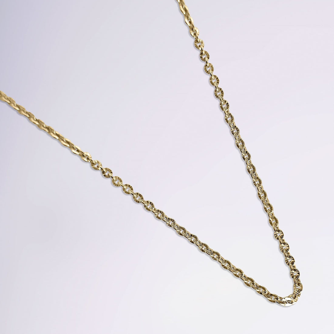 Collier doré à maillons torsadés fins – Jossepo