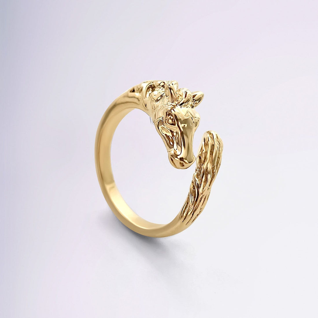 Bague Cheval plaqué or 18 carats bijou animal élégant femme – Jossepo