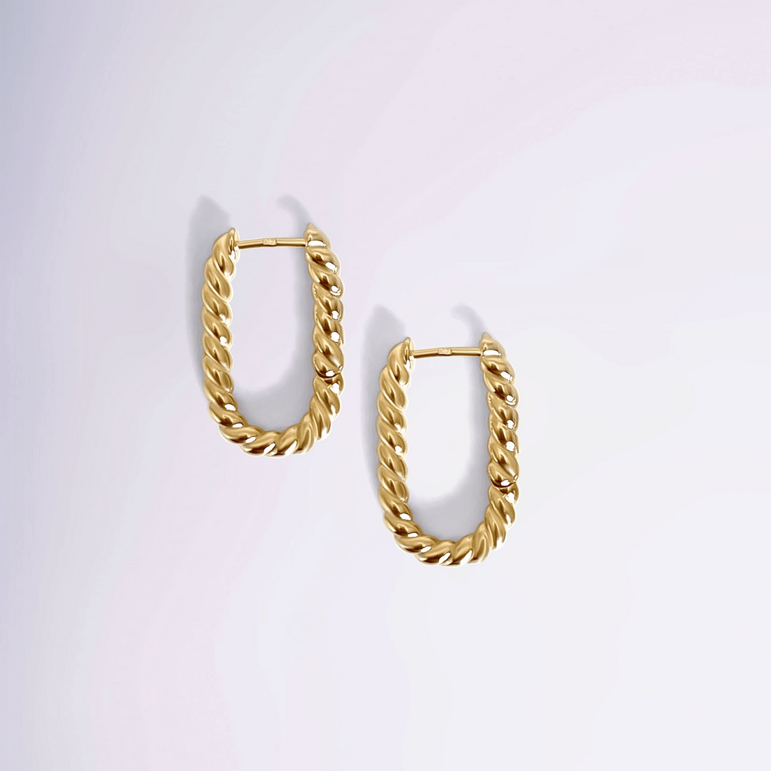 Boucles d’oreilles Mathilde design torsadé élégant fabriquées en France – Jossepo