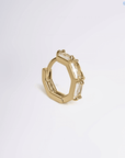 Boucles d’oreilles Héloïse en plaqué or 18 carats avec pierres baguettes – Jossepo