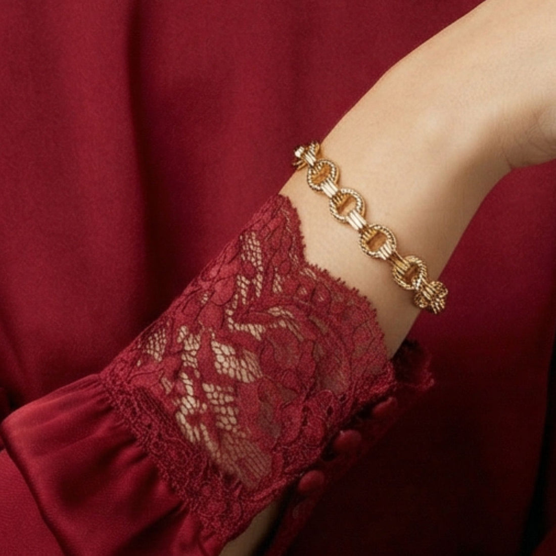 Bracelet Harmony bijou chaîne élégant en plaqué or 18 carats – Jossepo