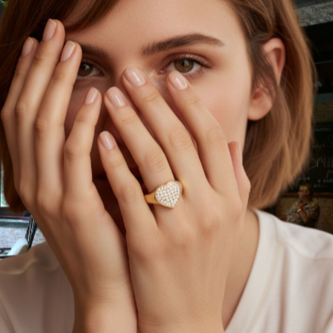 Bague Cœur –  Plaqué or 18 carats