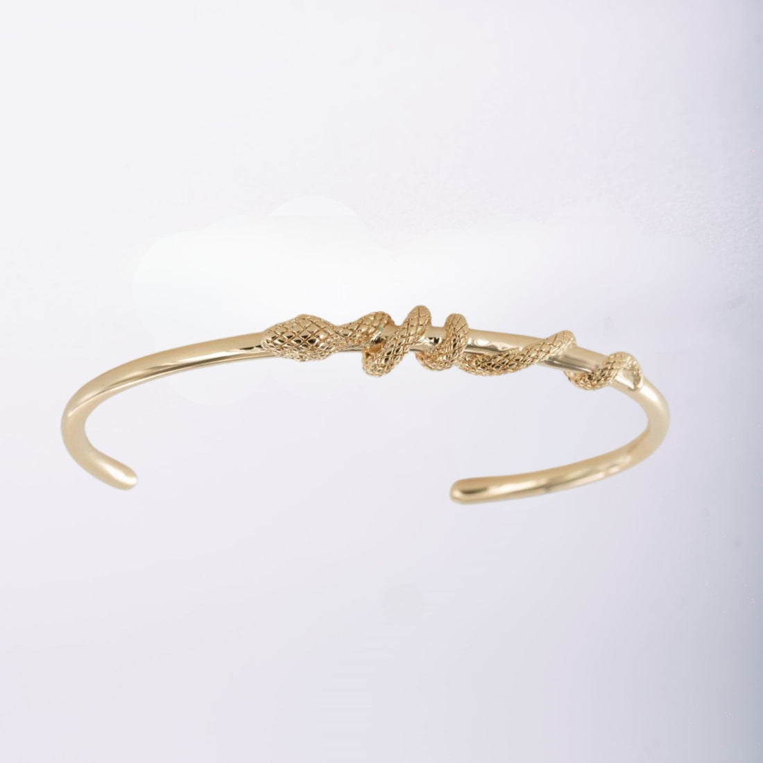 Bracelet jonc serpent Couleuvre bijou couture en plaqué or – Jossepo