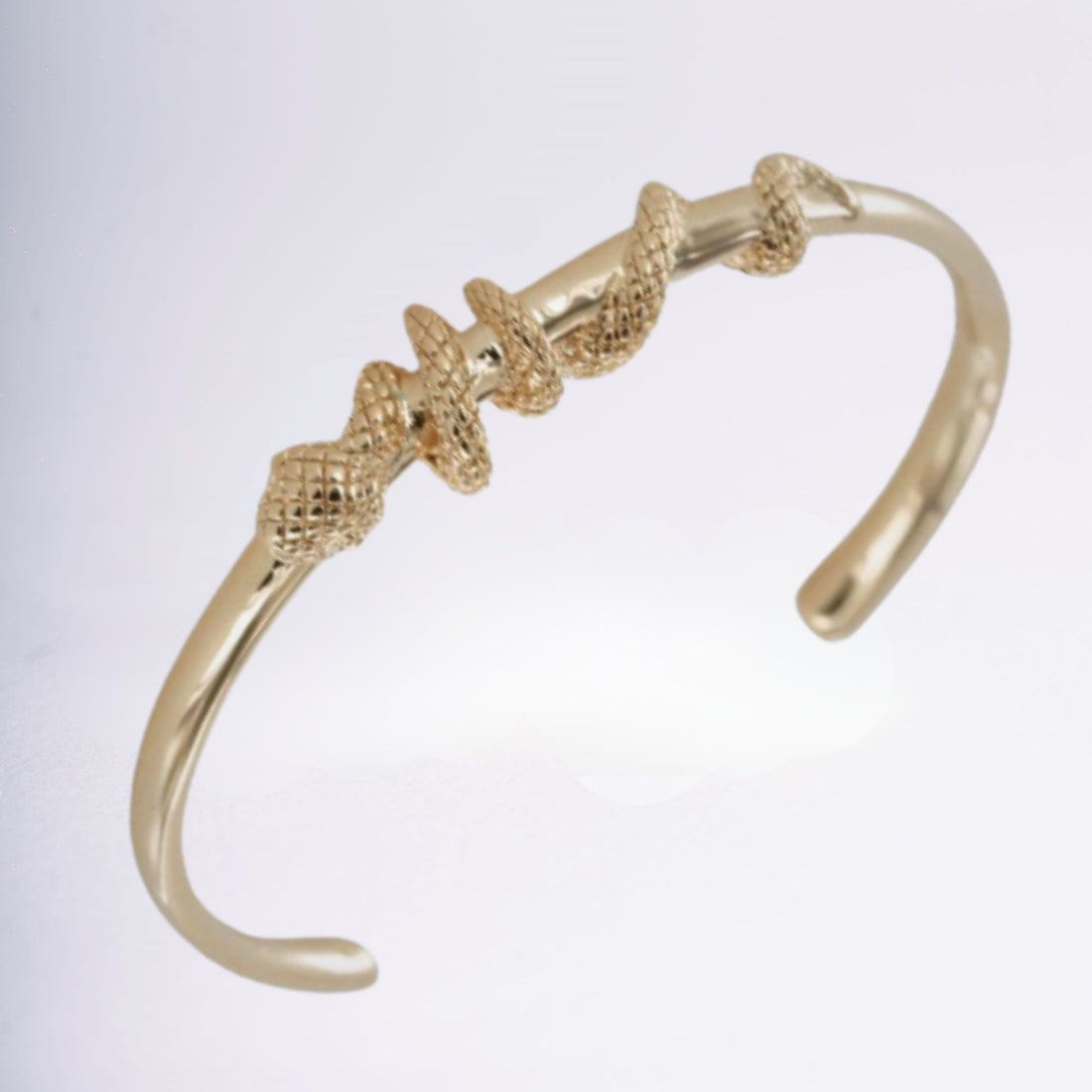 Jonc Couleuvre en plaqué or 18 carats bracelet serpent élégant – Jossepo