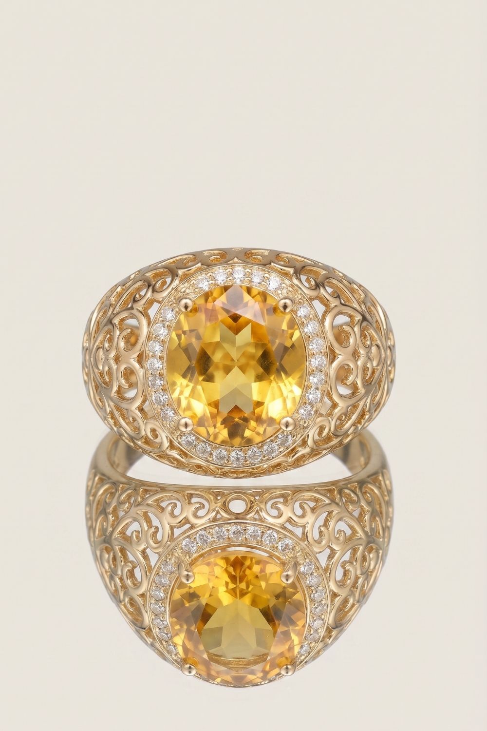 Bague Adèle plaqué or 18 carats design élégant femme – Jossepo