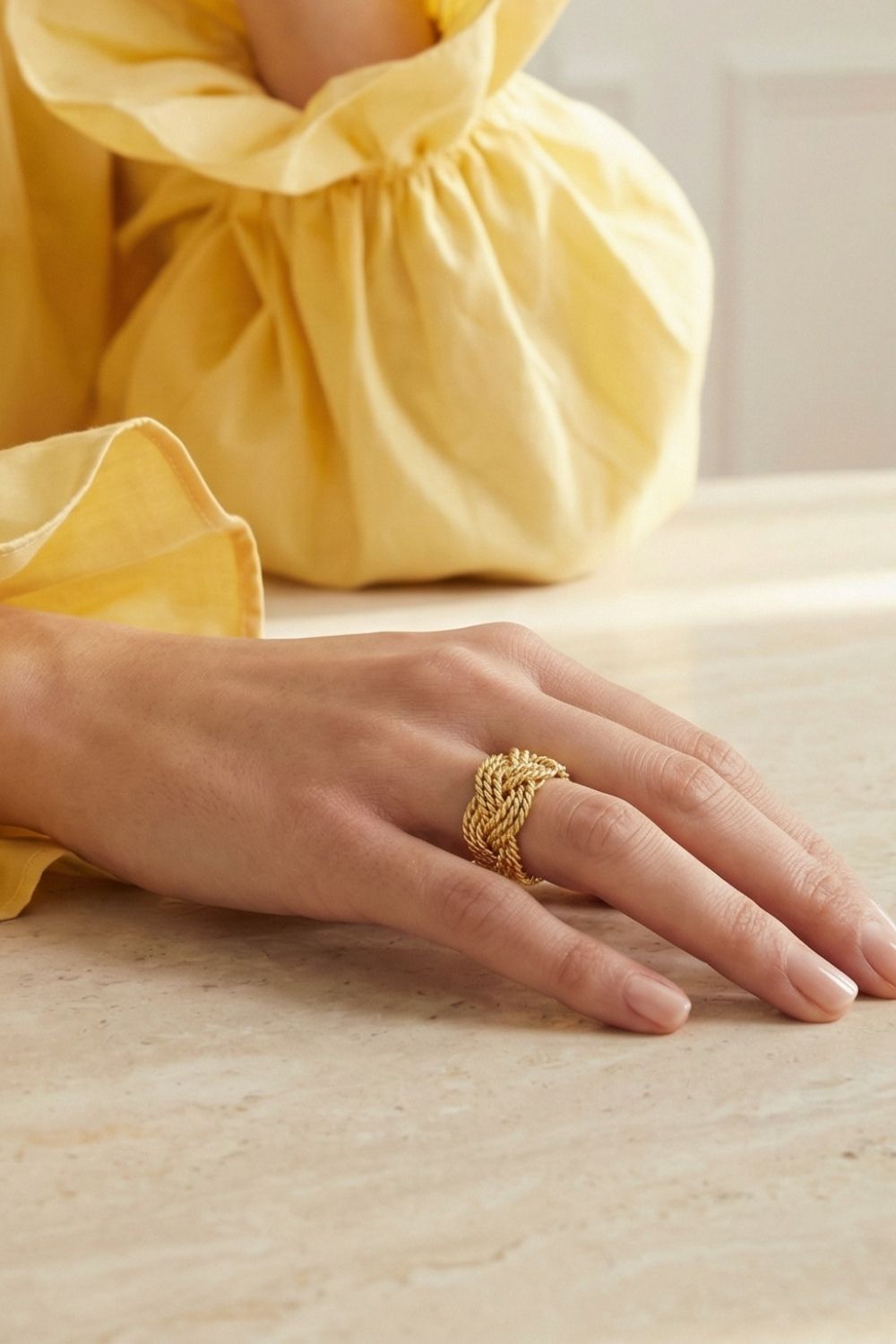 Bague élégante Amaïa en plaqué or 18 carats pour femme – Jossepo