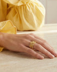 Bague élégante Amaïa en plaqué or 18 carats pour femme – Jossepo